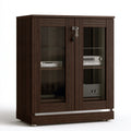 Mobile contenitore in legno, colore marrone scuro