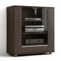 Mobile contenitore in legno, colore marrone scuro