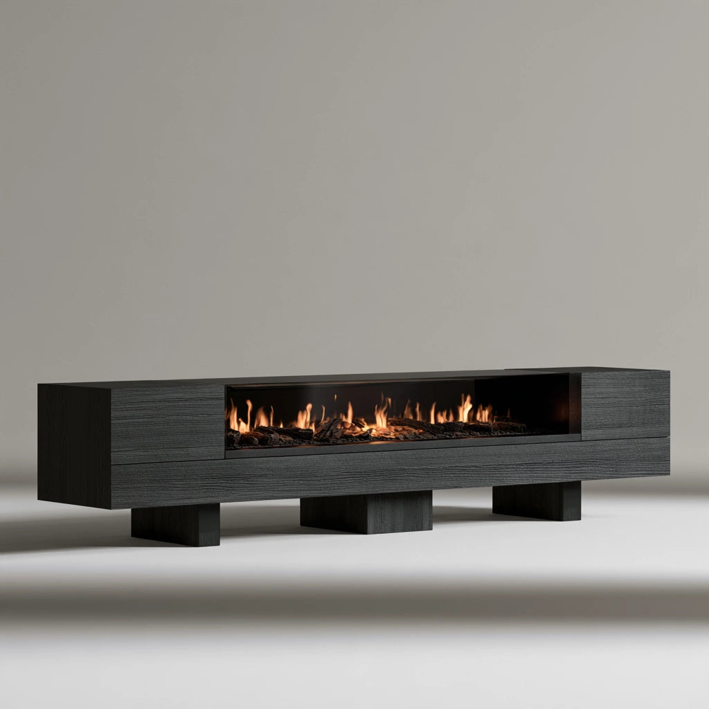 Credenza moderna dalle linee essenziali, colore grigio